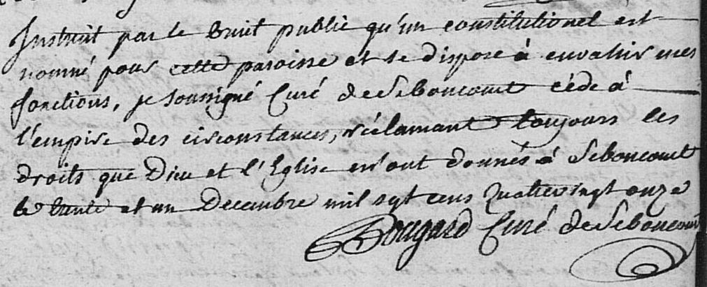acte de  seboncourt